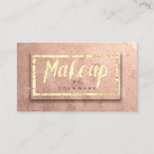 Koper Roos Gold Blush Beauty Makeup Artist Cement Visitekaartje
