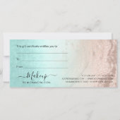 Koper roos goudglitter en mint make-up artiest (Achterkant)