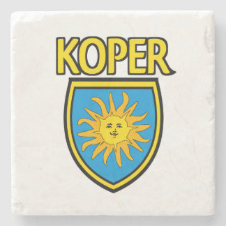 Koper Slowenien sonnen wappen Stenen Onderzetter