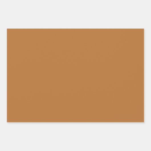 Koper Stevige Kleur | Klassiek | Elegant Inpakpapier Vel (Voorkant)