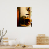 Koper Tea Kettle op Windows Poster (Keuken)