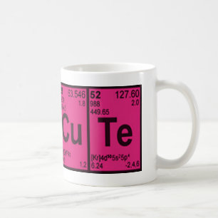 Koper Tellurium "CuTe" Heet Roze Meisjes Geek Nerd Koffiemok