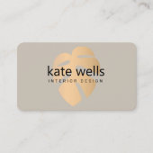 Koper Tropisch blad Interieur Decorator Visitekaartje (Voorkant)