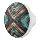 Koper Turquoise X Keramische Knop (Rechts)