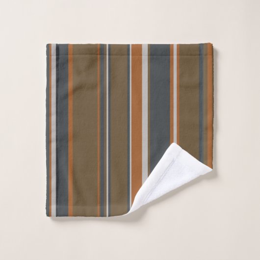 Koper van houtskool en kledingstrepen bad handdoek (Wasdoekje)