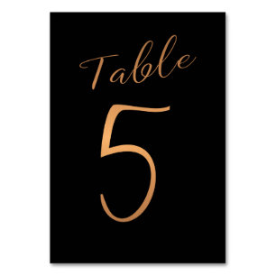 Koper van wedtafel-nummer kaart