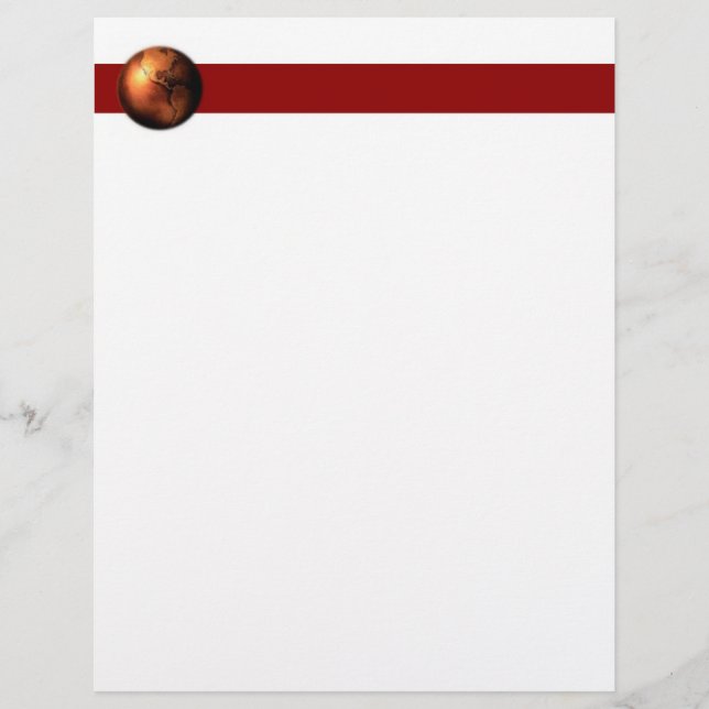 Koper Wereldbol Letterhead (Voorkant)