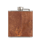 Koperachtergrond (zoete thee) heupfles (Achterkant)