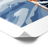 Koperberg Ski-poster Winter Ski-dorp Poster (Hoek)