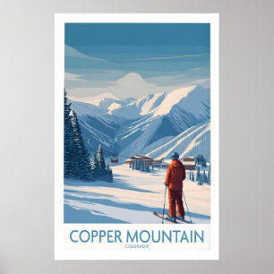 Koperberg Skimuurkunst Wintersporten Poster