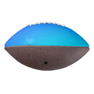 Koperblauwe ombre waterverf abstracte pastel american football