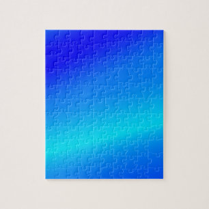 Koperblauwe ombre waterverf abstracte pastel legpuzzel