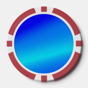 Koperblauwe ombre waterverf abstracte pastel poker chips