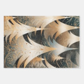 Koperbomen in een bospatroon inpakpapier vel (Voorkant 2)