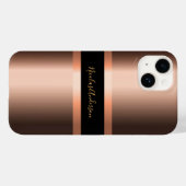 Koperbrons, metallisch zwart, afkoel Case-Mate iPhone case (Achterkant (horizontaal))