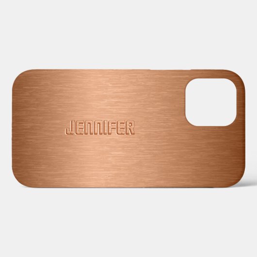 Koperbruin geborsteld aluminium Hoesje-M Case-Mate iPhone Case (Achterkant (horizontaal))