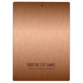 Koperbruin metallisch uiterlijk klembord (Achterkant)