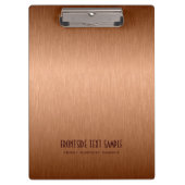 Koperbruin metallisch uiterlijk klembord (Voorkant)
