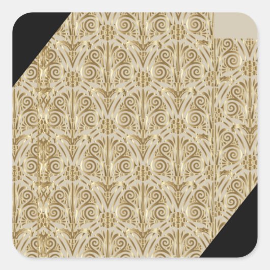 kopercontact vierkante sticker (Voorkant)