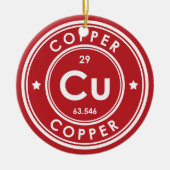 Koperelement rood keramisch Ornament (Voorkant)