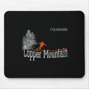 Koperen bergstijl Colorado Vintage-skiën uit de ja Muismat