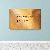 Koperen bruiloft canvas afdruk (Insitu (Houten vloer))