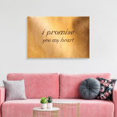 Koperen bruiloft canvas afdruk (Insitu (Woonkamer))