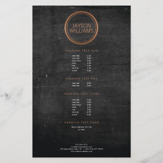 koperen cirkelbrochure flyer (Voorkant)