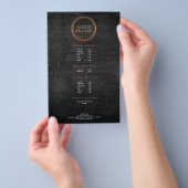 koperen cirkelbrochure flyer (Hand)