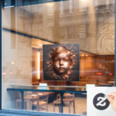 Koperen dromen van onschuld venster Cling Raamsticker (Cafe Raam)