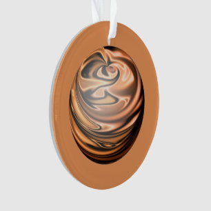 Koperen en zwarte marmer ornament