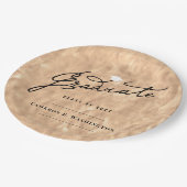 Koperen Folie Afstuderen Stijlvol Afstuderen Papieren Bordje (Gekanteld)