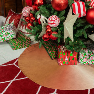 Koperen Kleur Metaalachtige Stijl Gradiënt Kerstboom Rok