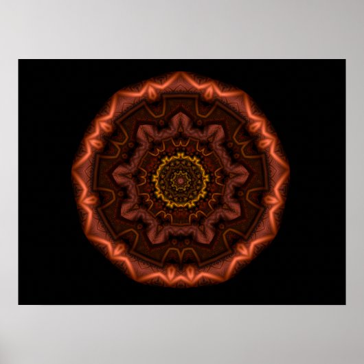 Koperen Mandala Poster (Voorkant)