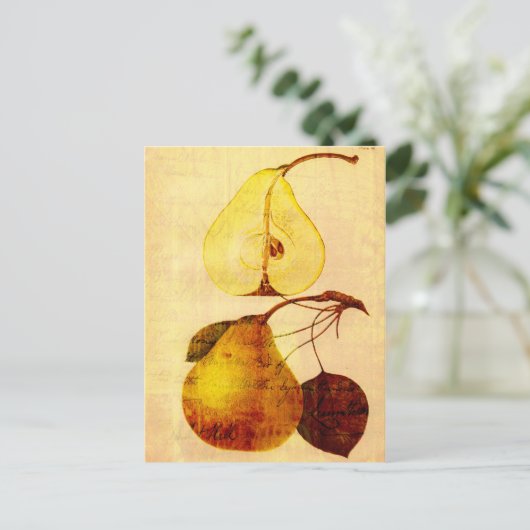 Koperen peren briefkaart (Staand voorkant)