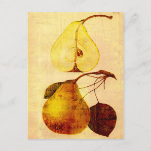 Koperen peren briefkaart