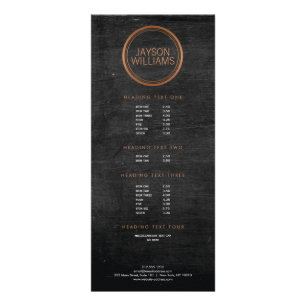 koperen rackkaart reclamekaart