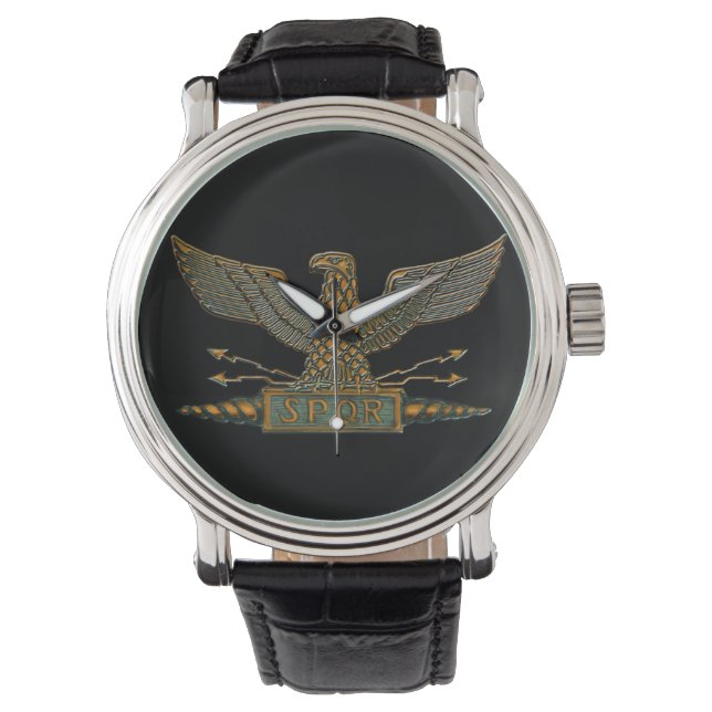 Koperen Romeinse Adelaar Horloge (Voorkant)