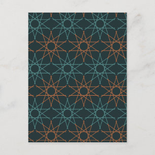 Koperen Teal Geometrie Briefkaart