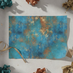 Koperen Tissue Paper met Gedistroyeerde Patina Afw Tissuepapier