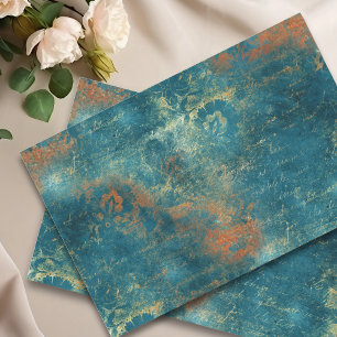 Koperen Vintage Ephemera met Verweerde Patina Tissuepapier