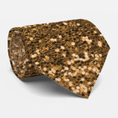 Kopergoud Glitter Stropdas (Opgerold)