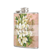 Kopergoudfloremmer van het roos van koper heupfles (Links)