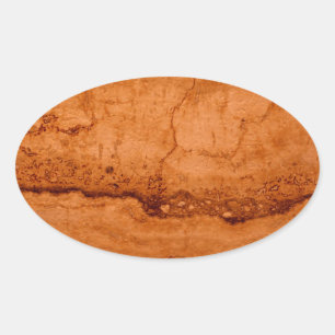 Kopergraniet, ambergeel Sedona-bergen Ovale Sticker