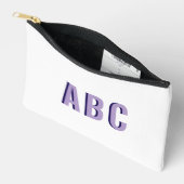 Kopergrijze 3 Letter Monogram Etui (Open)