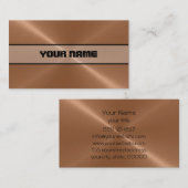 Koperkorrelig roestvrij staal 2 visitekaartje (Voorkant / Achterkant)