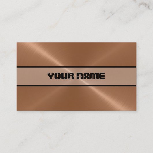 Koperkorrelig roestvrij staal 2 visitekaartje (Voorkant)