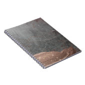 Koperlamour Stripes op grijze marmer Notitieboek (Rechterzijde)