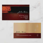 koperleder visitekaartje (Voorkant / Achterkant)