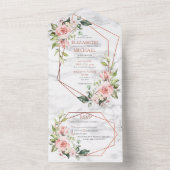 Koperlichtroze lichtroze karton die alles in elkaa all in one uitnodiging (Binnen)